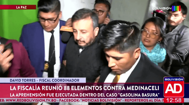 El Ministerio Público investiga a Medinaceli por caso de gasolina contaminada con 88 elementos recolectados