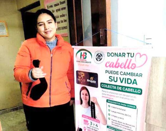 Campaña de donación de cabello para pacientes oncológicos en el Hospital Daniel Bracamonte