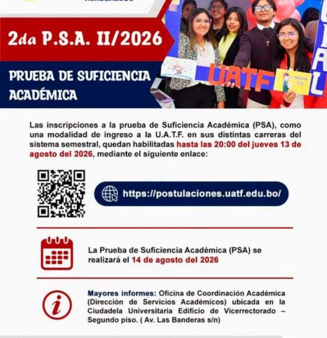 Segunda Oportunidad para la PSA en la UATF