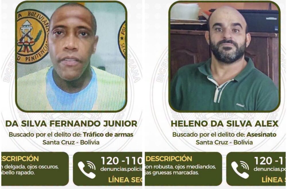 Interpol emite alerta para recapturar a fugados brasileños del PCC en Bolivia