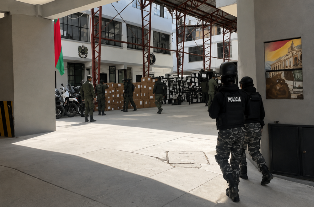 Llegan Cajas de Equipamiento Antidisturbios a la Policía de La Paz, Se Sospecha de Donación de EE.UU.