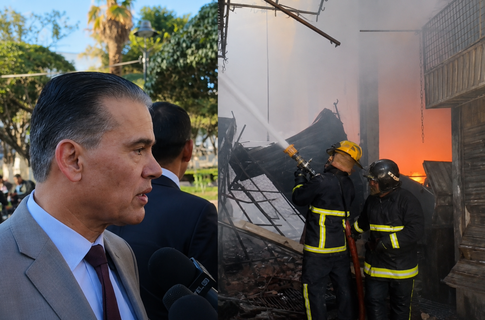 Incendio en la Feria Barrio Lindo: Gobierno activa helicópteros y despliega tropas