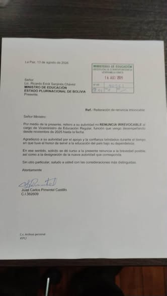 Viceministro de Educación Regular presenta renuncia en medio de silencio gubernamental