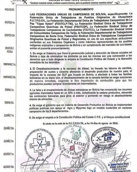 Campesinos demandan al Gobierno medidas ante escasez de combustibles