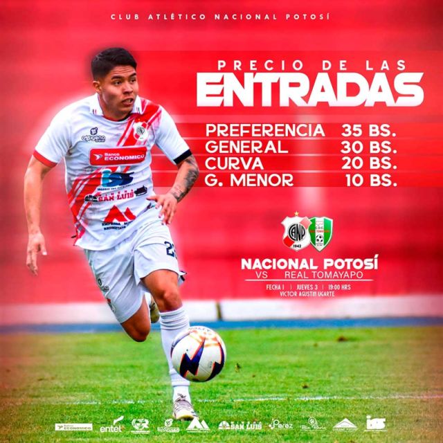 Nacional Potosí lanza venta de 3.000 entradas para su partido esta noche