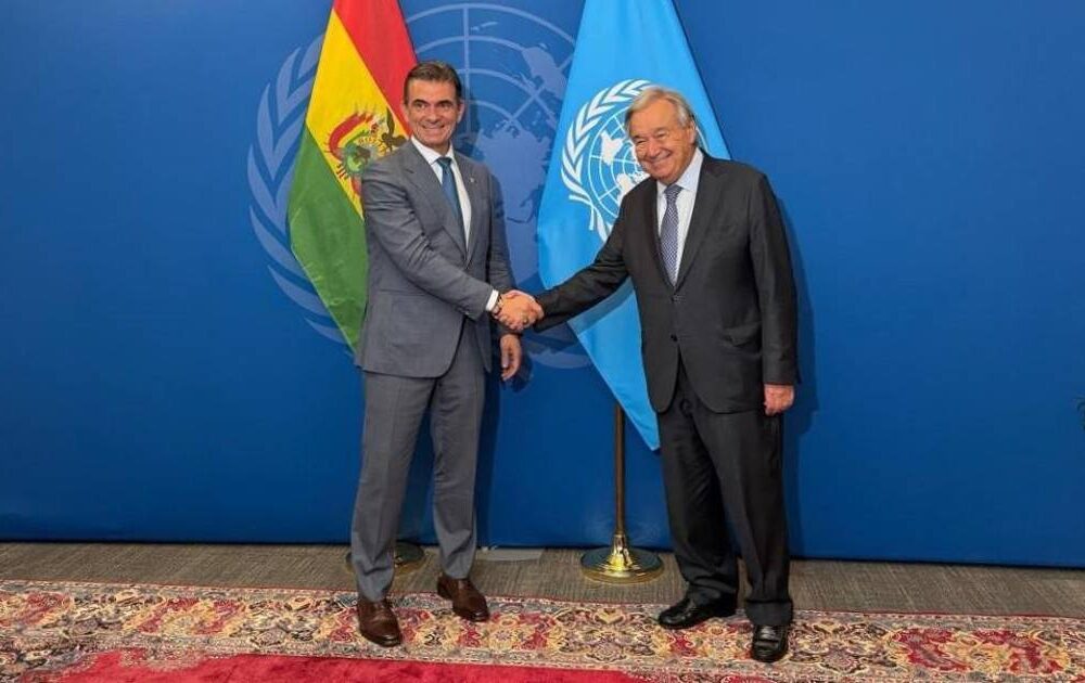 Rodrigo Paz dialoga con el secretario general de la ONU sobre el rol de Bolivia en el contexto global