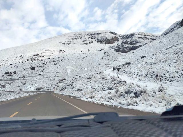 Alerta naranja por nevadas en Potosí
