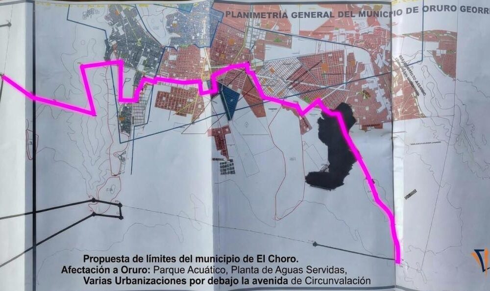El Choro intenta aclarar su propuesta de límites con Oruro